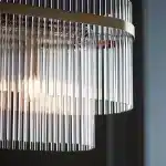 Decorative Clear Glass Rods Linear Pendant Light