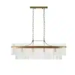 Decorative Clear Glass Rods Linear Pendant Light