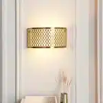 Gold Plated Curved Wall Light