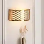 Gold Plated Curved Wall Light