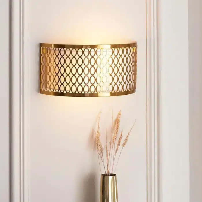 Gold Plated Curved Wall Light