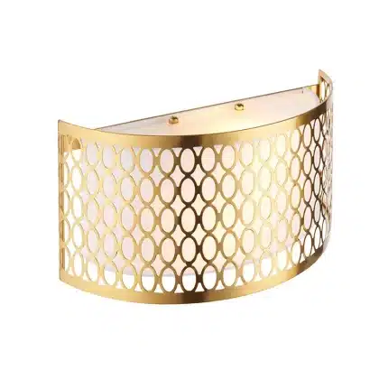 Gold Plated Curved Wall Light