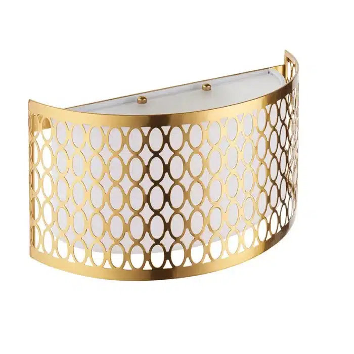 Gold Plated Curved Wall Light