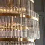 Large Multi Tiered Glass Chandelier Pendant Light