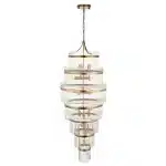 Large Multi Tiered Glass Chandelier Pendant Light