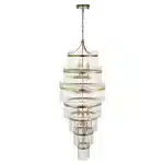 Large Multi Tiered Glass Chandelier Pendant Light