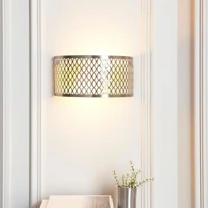 Satin Nickel Curved Wall Light