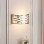 Satin Nickel Curved Wall Light