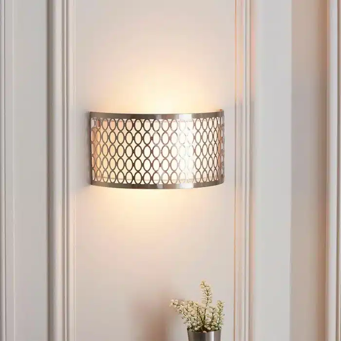 Satin Nickel Curved Wall Light