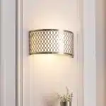 Satin Nickel Curved Wall Light