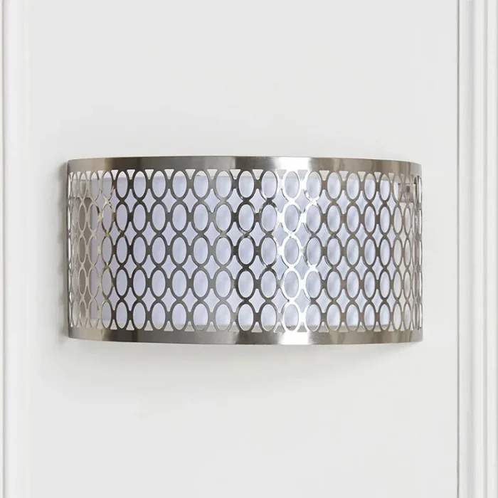 Satin Nickel Curved Wall Light