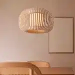 Stone Colour Fabric Shade Pendant Light 38CM