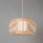 Stone Colour Fabric Shade Pendant Light 38CM