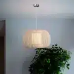 Stone Colour Fabric Shade Pendant Light 60CM