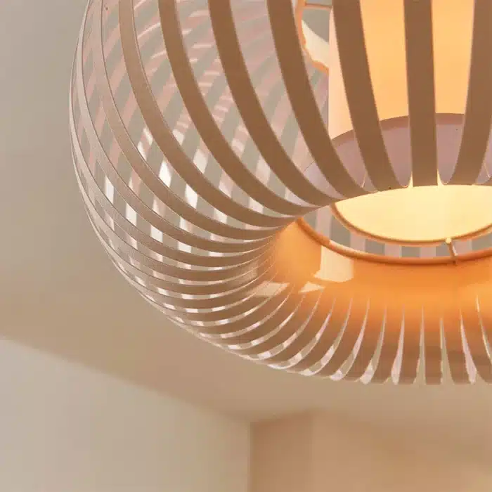 Stone Colour Fabric Shade Pendant Light 60CM