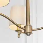 Matt antique brass pendant light close up detailing