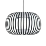 Pendant Light With Dark Grey Fabric Shade 38CM