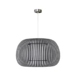Pendant Light With Dark Grey Fabric Shade 60CM