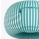 Pendant Light With Green Fabric Shade 38CM