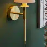 Satin brass wall light finish