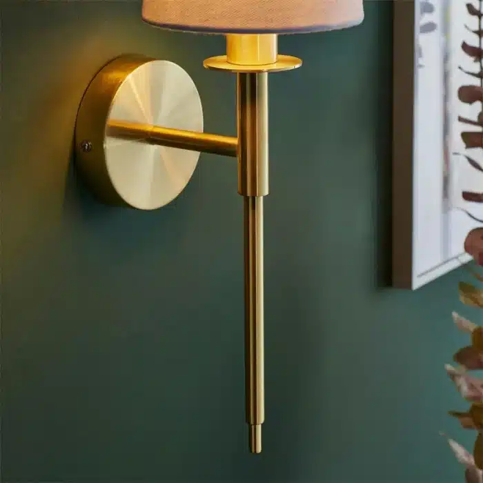 Satin brass wall light finish