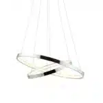 Twin hoop polished chrome LED pendant light product image