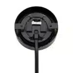 Matt black round LED under cabinet light connection