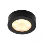 Matt black round LED under cabinet light product image