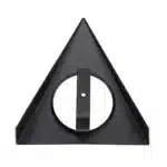 Matt black triangular LED under cabinet light back view