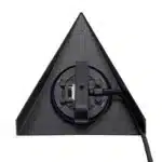 Matt black triangular LED under cabinet light connection