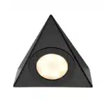 Matt black triangular LED under cabinet light daylight white