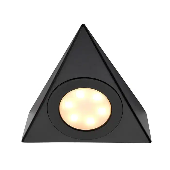 Matt black triangular LED under cabinet light product image