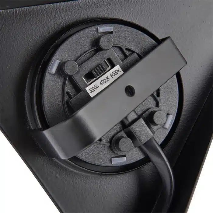 Matt black triangular LED under cabinet light switch