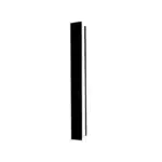 Outdoor 12W acrylic black wall light IP65 rated plain background