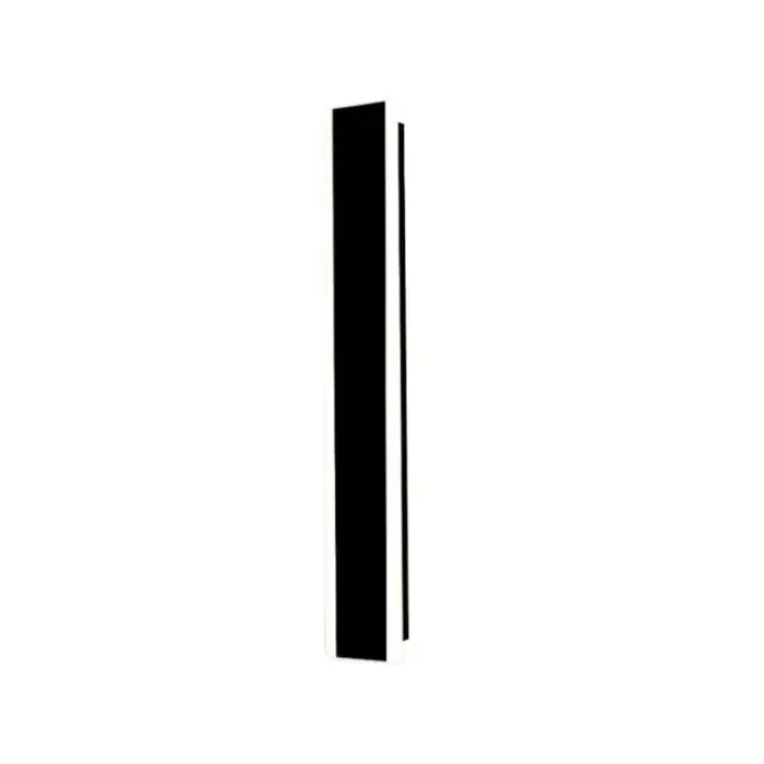 Outdoor 12W acrylic black wall light IP65 rated plain background