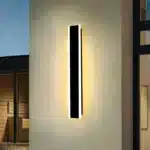 Outdoor 12W acrylic black wall light IP65 rated product view