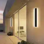 Outdoor 12W acrylic black wall light IP65 rated outside house