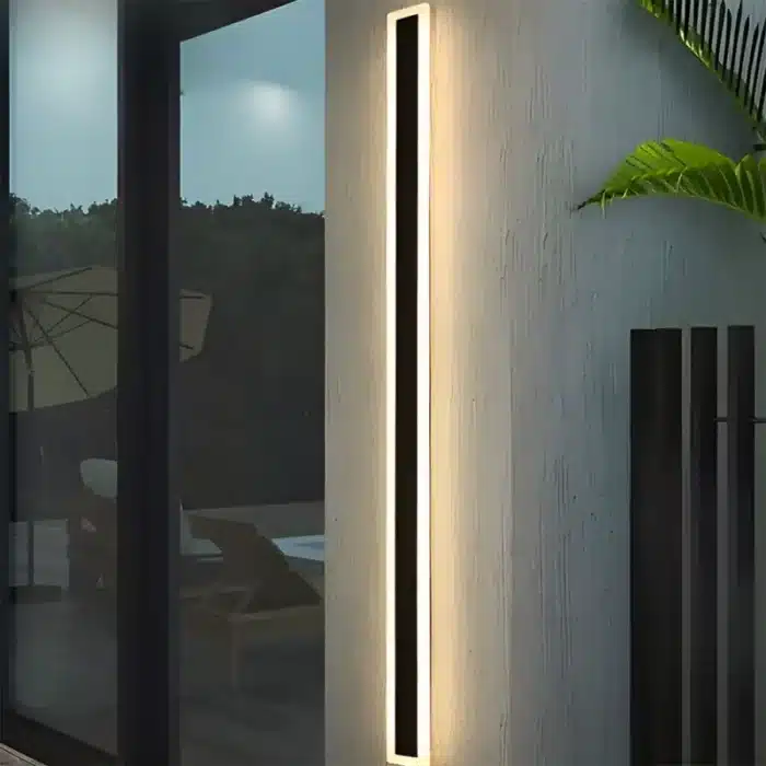 Outdoor 24W acrylic black wall light IP65 rated product view