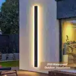 Outdoor 24W acrylic black wall light IP65 rated waterproof