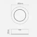 Satin nickel round LED under cabinet light dimensions