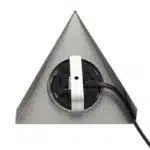 Satin nickel triangular LED under cabinet light connection