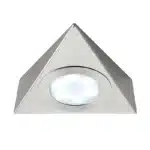 Satin nickel triangular LED under cabinet light cool white