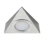 Satin nickel triangular LED under cabinet light unlit